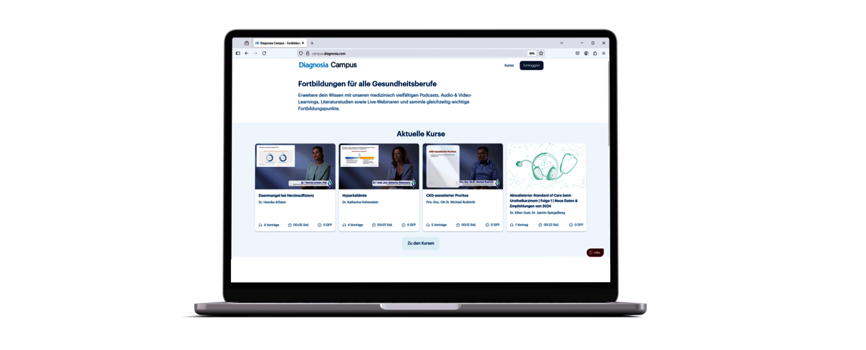 Laptop mit Ansicht einer Website