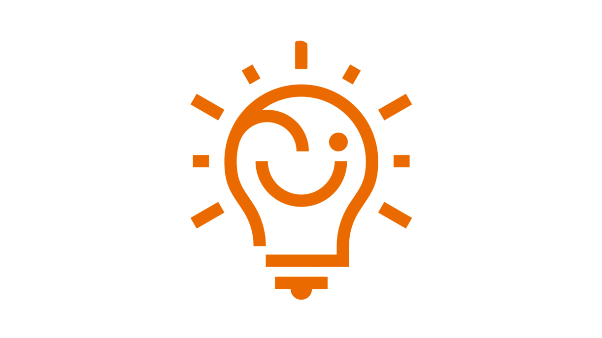 Gelbes Symbolbild einer Glühbirne